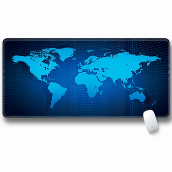 Коврик тканевый Карта мира 300*700 мм Voltronic Black-blue для игр и работы с боковой прошивкой (LO-TH_11C)
