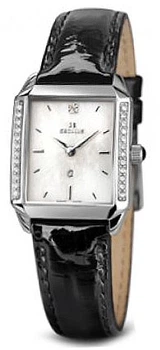 Часы наручные Seculus 1676.2.762 mop, ss swarovski stones, black leather