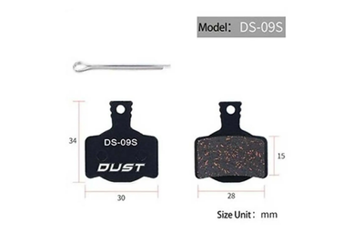 Колодки тормозные DUST DS-09S MAGURA MT2 MT4 MT6 MT8 диск полуметалл