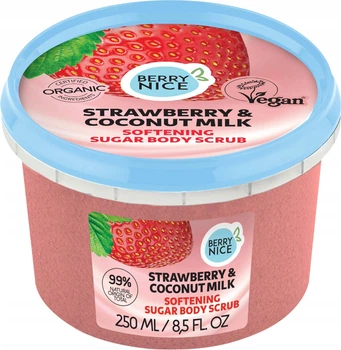 Цукровий скраб для тіла Berry Nice Strawberry & Coconut Milk Sugar Body Scrub Полуниця та кокосове молоко 250 мл (4745010333637)