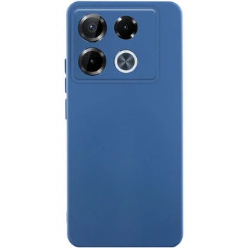 Силіконовий чохол GETMAN з захистом камери для Infinix Note 40 Pro 4G Синій / Navy Blue