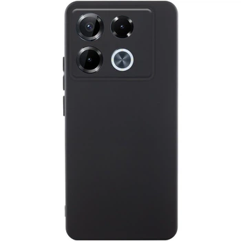 Противоударный Чехол TPU GETMAN Liquid Silk Full Camera для Infinix Note 40 Pro 4G Черный / Black