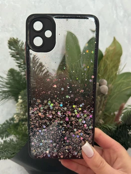 Чехол Stardust с цветными бортиками для Samsung A05 Черный