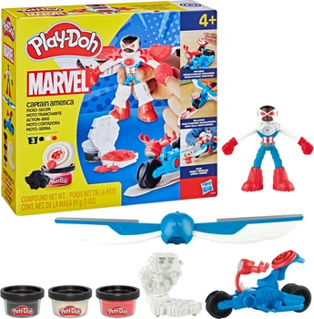 Набор для творчества с массой для лепки Hasbro Play-Doh Marvel Capitan America Капитан Америка с мотоциклом (G0555)