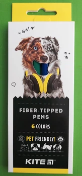Фломастери. Dogs (K22-446), 6 кольорів. Kite