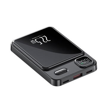Power Bank 20000mAh Магнітний Бездротовий Акумулятор 22.5W для iPhone, Xiaomi, Samsung чорний