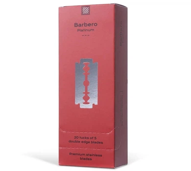 Леза для безпечної бритви Barbero Platinum Razor Blades (100 лез)
