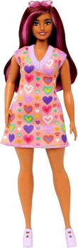Кукла Барби Модница в платье-свитере в сердечках Кукла Barbie Fashionistas #207 HJT04