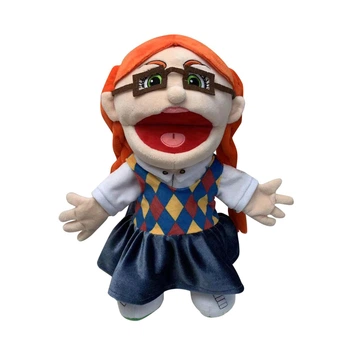 Логопедична Лялька на руку Puppet Дівчинка Джеффі 40 см з ротом, що відкривається