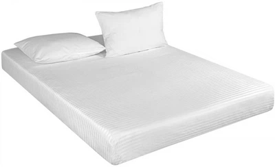 Простынь Good-Dream Сатин-Страйп White на резинке 160х200 (GDSSWSHEETF160200)