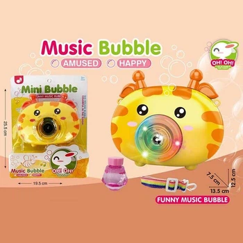 Игрушка фотокамера с мыльными пузырями Жираф с подсветкой и звуками A-Toys, 331