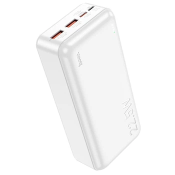 Портативна батарея павербанк 22.5W 30000mAh HOCO J101B Astute Powerbank 2xUSB/Type-C/microUSB, White (6931474782526)