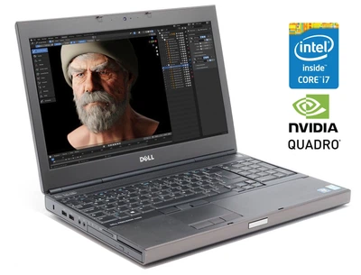 Мобильная рабочая станция Б-класс Dell Precision M4800 / 15.6" (1920x1080) TN / Intel Core i7-4800MQ (4 (8) ядра по 2.7 - 3.7 GHz) / 16 GB DDR3 / 512 GB SSD / nVidia Quadro K2100M, 2 GB GDDR5, 128-bit / DVD-ROM / WebCam / Win 10 Pro б/у