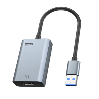 Адаптер USB-HDMI Lemorele LC06 1080P (USB 3.0 Male to HDMI Female), зовнішня відеокарта для підключення додаткового монітора