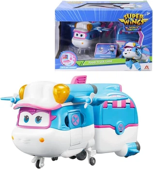 Трансформер Super Wings Transforming Airplane Lime Food Cart Лайм з візком з їдою Супер Крила (EU760845)