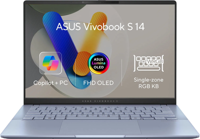 Ноутбук ASUS Vivobook S 14 OLED Intel Core Ultra 7 258V 32Gb/1Tb Intel Arc Win11P S5406SA-OLED179X