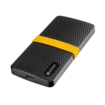 Внешний диск Kodak X200 Series, 1 Tb, SSD, твердотельный, USB Type-C 3.1, Black