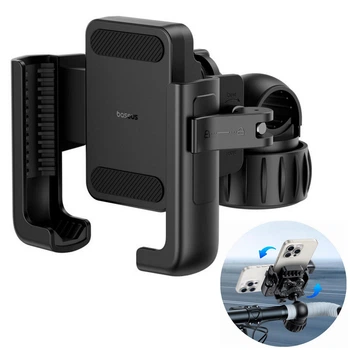 Велодержатель для смартфона Baseus GoTrip Bike Phone Mount (5,7"-7,2") Black (С40572301111-00)