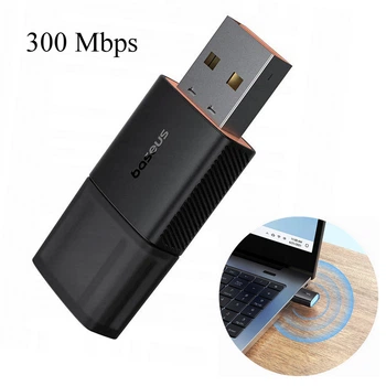 Wi-Fi адаптер для компьютера или ноутбука Baseus FastJoy Series 300 Мбит/с Black (B01317600111-03)
