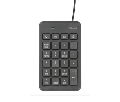 Клавіатура мембрана Trust Xalas 25486 USB-A Numeric Keypad 23 Key, USB-A, чорна N