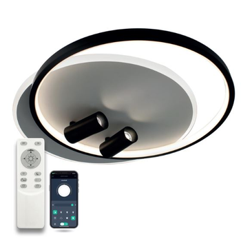 Люстра світлодіодна стельова LUMINARIA GEOMETRIA DOWNLIGHT 65W 2R 400/490 WHITE/BLACK 220V IP20 (6951427268655)