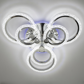 Люстра світлодіодна стельова LUMINARIA LILY RGB 100W 7R APP 650/115 CHROME/ICE 220V IP20 (6951427267511)
