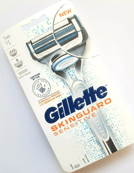 Чоловічий станок для гоління Gillette SkinGuard Sensitive Power з батарейкою (1 станок і 1 картридж)