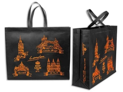 Еко сумка ECOBAG бокс з друком London із замком 500х420х150мм 500мм