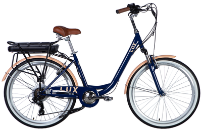 Велосипед з електроприводом 26" ST Dorozhnik eLUX Vbr FR рама-17" 36B 12.5А*г 500Вт синій YS 7102 2025