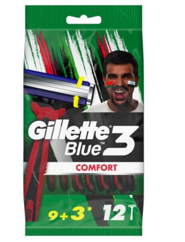 Одноразові станки для гоління Gillette Blue3 Comfort 12 шт.