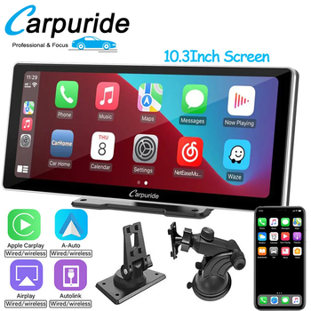 Портативная мультимедийная стереосистема Carpuride 11-дюймовая Черный