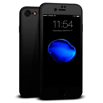 Противоударный Чехол 360° + стекло 9Н Без бренда на iPhone 7 plus/8 plus Black (HbP050885)