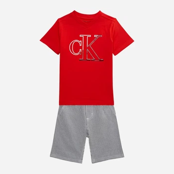Дитячий літній комплект (футболка + шорти) для хлопчика Calvin Klein 564686627 80 см Різнокольоровий (1159828988)