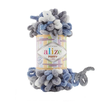 Пряжа для в'язання Alize Puffy Color 6075 Сіро-блакитний
