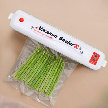 Вакууматор для продуктов машина для вакуумации и запайки пакетов Vacuum Sealer Белый