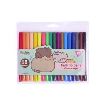Фломастери Yes Pusheen 18 кольорів 650570