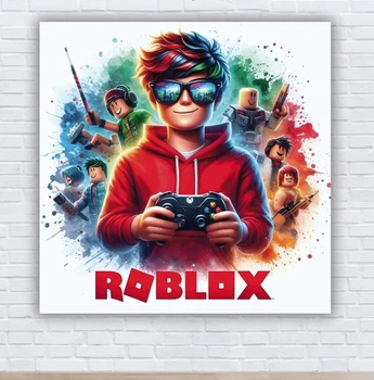 Паперовий плакат "Роблокс, Roblox" 150х150 см