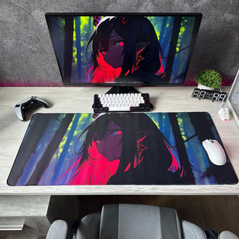 Коврик для мыши и клавиатуры YL XL14 с принтом Аниме 900х400 игровая поверхность Speed