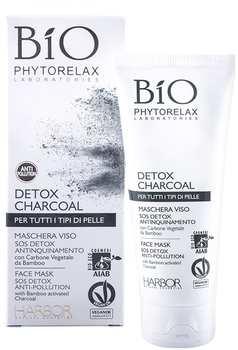 Маска-детокс для лица очищающая Phytorelax Bio Detox Charcoal face mask Sos Detox Anti-Pollution 75 мл (8030976019135)