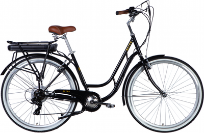 Електровелосипед Dorozhnik eRETRO Vbr FR 19" 28" ST 36 В 12.5 Аг 500 Вт з кріпл. до багажної. задній з крилом St з багажником задн. St 2025 Чорний (ELB-D-28-072)