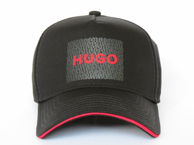 Кепка HUGO розмір 56 Чорна з червоним (4862)