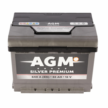 Автомобільний акумулятор AGM Silver Premium (-/+) 12V 65Ah (640A) Euro (AKBLU1053)