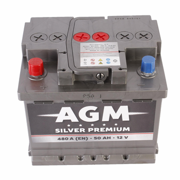 Автомобільний акумулятор AGM Silver Premium (+/-) 12V 50Ah (480A) Euro (AKBLU1056)