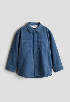 Рубашка из хлопкового вельвета синий H&M 92см (400010331)