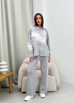 Штани жіночі в'язані ART KNIT Vibe, M сірі 035889