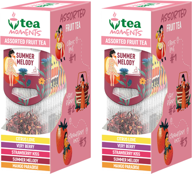 Набор чая-ассорти Tea Moments Assorted Fuit tea 5 вкусов х 3 кадди-пакетика х 2 шт (2300000013122)