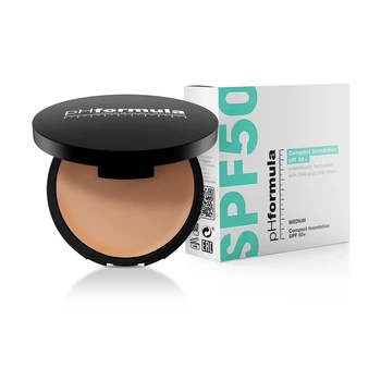 Компактное основание SPF 50+ средний тон Compact Foundation Medium Plus SPF 50+ pHformula 14 г