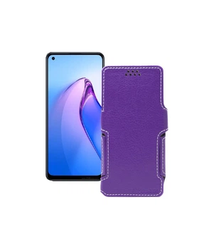 Чохол-книжка з екошкіри для телефону OPPO Reno8 Z 5G Фіолетовий