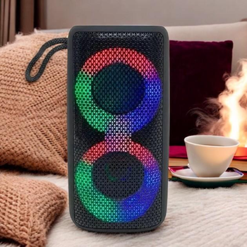 Портативная беспроводная колонка NB акумуляторна с LED подсветкой USB и Bluetooth (І4О)