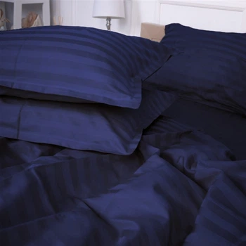 Комплект постельного белья MirSon Сатин Premium-страйп Blue Sea 160х220 (2200001478923)